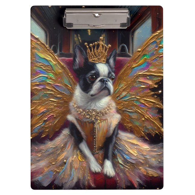 Porte-bloc Boston Terrier Fairy (Devant)