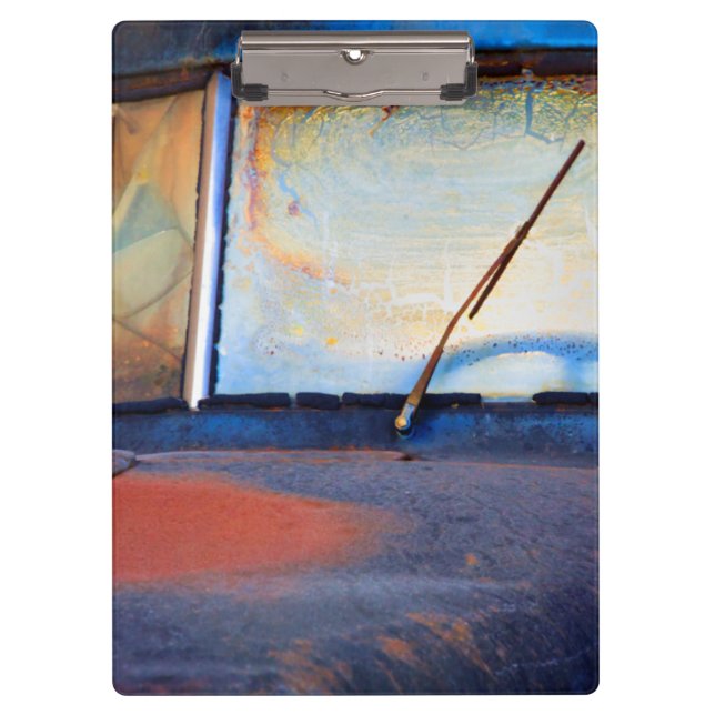 Porte-bloc Bouclier d'un vieux camion rouillé (Devant)