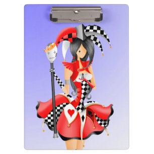 Porte-bloc Bouffon Quirky et Roi des Marionnettes Rouge Bleu