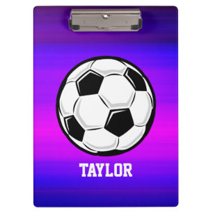 Porte-bloc Boule de football; Violet bleu vibrant et Magenta
