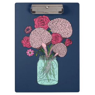 Porte-bloc Bouquet de fleurs cérébrales