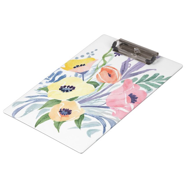 Porte-bloc Bouquet de fleurs de printemps | Jolie aquarelle f (Incliné)