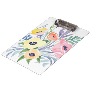 Porte-bloc Bouquet de fleurs printanières Aquarelle florale