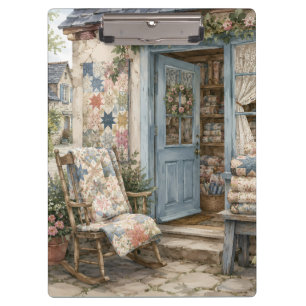 Porte-bloc Boutique de Courtepoint Cottagecore Français Aquar