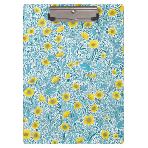 Porte-bloc Boutons jaunes, bleus et blancs