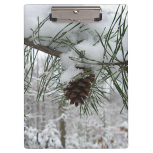 Porte-bloc Branche des pins neigeux Photographie de la nature