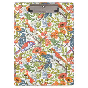 Porte-bloc Branches de jardin avec fleurs Feuilles et oiseaux