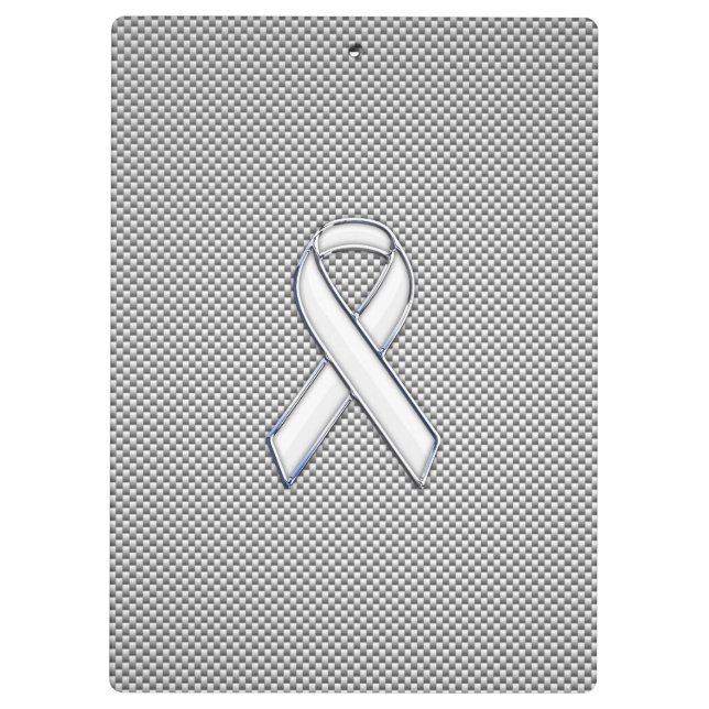 Porte-bloc Bras blanc Sensibilisation au ruban Grille blanche (Dos)