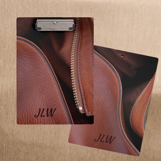 Porte-bloc Brown Faux Cuir dézippé (Créateur téléchargé)