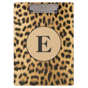 Porte-bloc Brown noir Cheetah Empreinte de léopard Monogramme