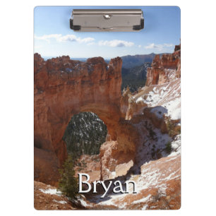 Porte-bloc Bryce Canyon Pont naturel Paysage neigeux Photo