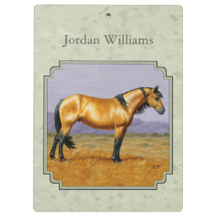 Porte-bloc Buckskin Horse Mustang Stallion