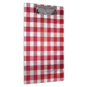 Porte-bloc Buffalo plaid rouge et blanc