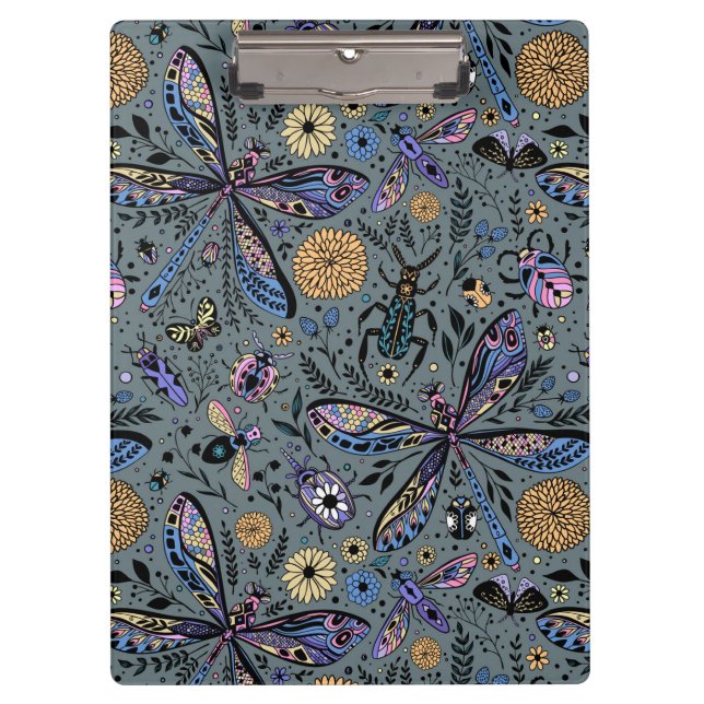 Porte-bloc Bugs de Doodle sur le gris de latte (Devant)