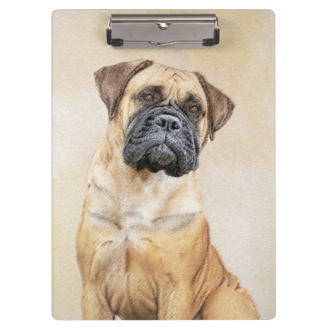 Porte-bloc Bullmastiff Peinture - Joli chien d'origine art (Devant)