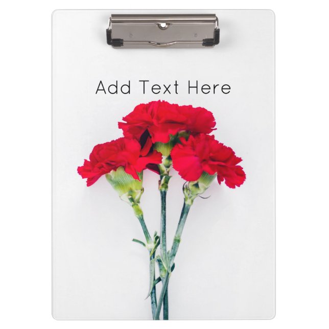 Porte-bloc Bundle of Red Carnation Flowers (Devant)