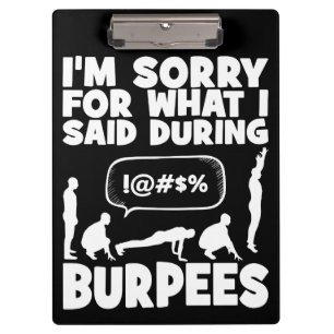 Porte-bloc BURPEES - Drôle entraînement de nouveauté