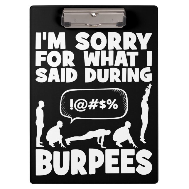 Porte-bloc BURPEES - Drôle entraînement de nouveauté (Devant)