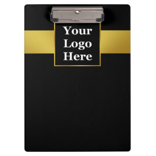 Porte-bloc Business Black and Gold Votre logo professionnel