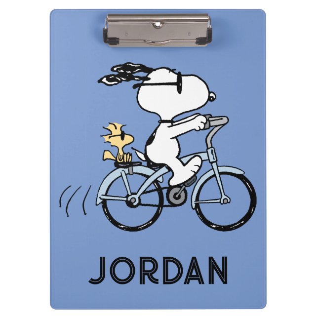 Porte-bloc cacahuètes | Vélo Snoopy & Woodstock (Devant)
