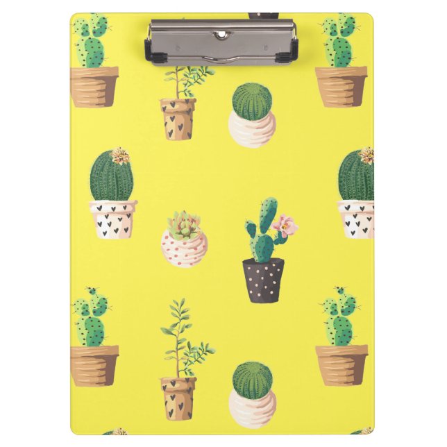 Porte-bloc Cactus Succulents de Dessert Vert dans les pots (Devant)
