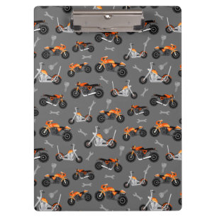 Porte-bloc Cadeau de motif de moto outils de motard gris oran