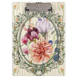 Porte-bloc Cadre antique élégant aquarelle florale mignonne