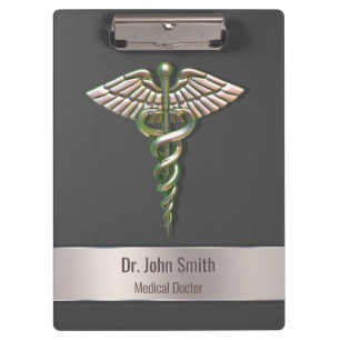 Porte-bloc Caduceus Médicale Chrome Holographique 3D