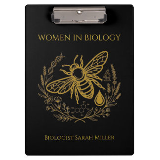 Porte-bloc Cahier Spirale Biologie Bee & ADN Doré