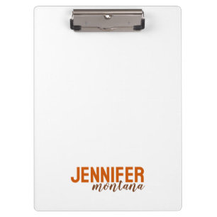 Porte-bloc Calligraphie Elegant Plain Ajouter son propre nom