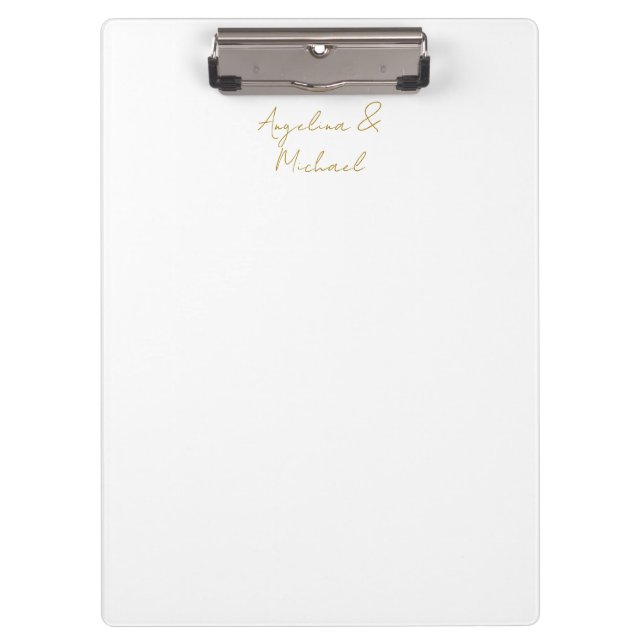 Porte-bloc Calligraphie professionnelle Elegant or couleur (Devant)