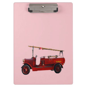 Porte-bloc Camion Vintage Rouge Avec Échelle De Survol,