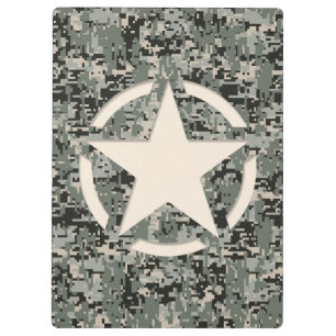 Porte-bloc Camouflage numérique du symbole étoile