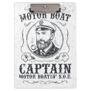 Porte-bloc Capitaine de bateau à moteur drôle Pontoon bateau