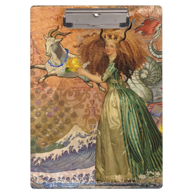 Porte-bloc Capricorn Femme Chèvre Whimsical Amusant (Devant)