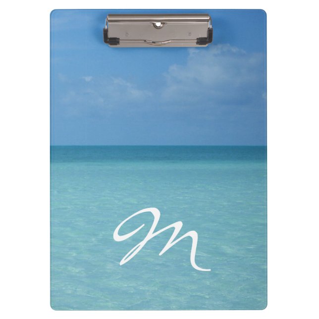 Porte-bloc Caraïbes Horizon Tropical Turquoise Bleu (Devant)