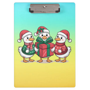 Porte-bloc Caricature de canards de Noël mignons Art-68105