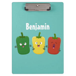Porte-bloc Caricature de chant trio capsicum poivre clair