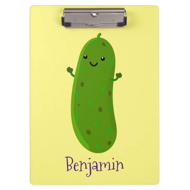 Porte-bloc Caricature de cornichon joyeux (Devant)
