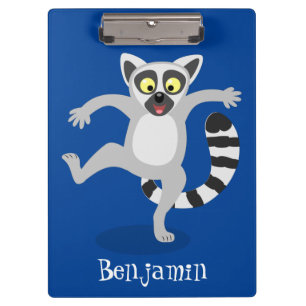 Porte-bloc Caricature de danse lémurienne en anneau mignon