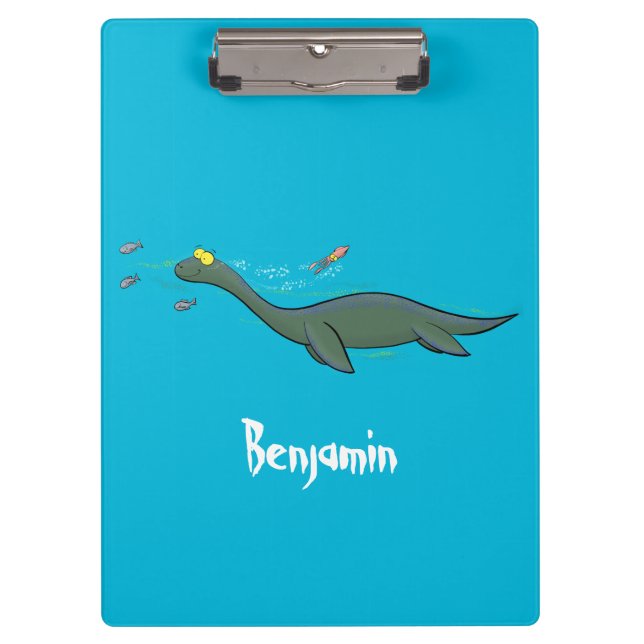 Porte-bloc Caricature de plesiosaure, monstre marin mignon et (Devant)