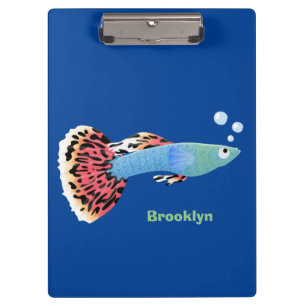 Porte-bloc Caricature de poisson tropical guppy très chic