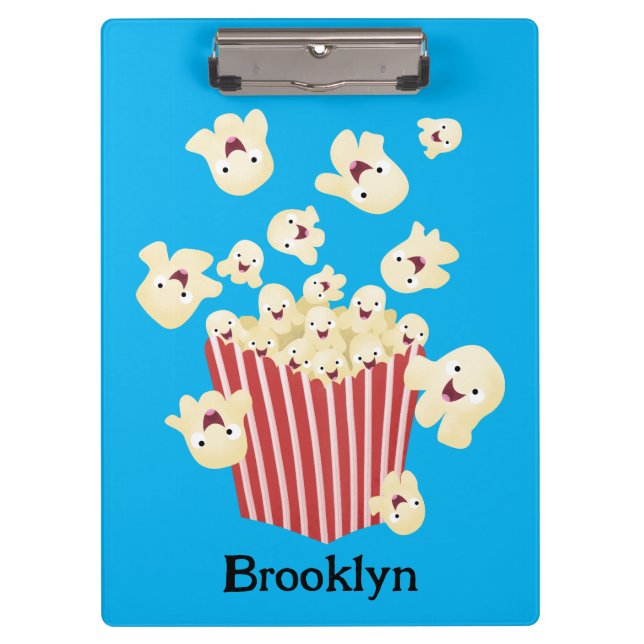 Porte-bloc Caricature de pop-corn drôles (Devant)