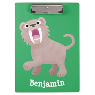 Porte-bloc Caricature du tigre mignon Saber Toothed Smilodon