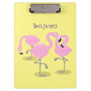 Porte-bloc Caricature en trio flamand rose mou