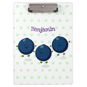 Porte-bloc Caricature mignonne de bleuets violets