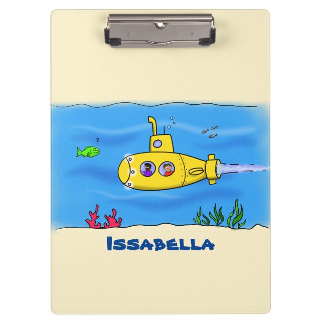 Porte-bloc Caricature sous-marine joyeuse (Devant)
