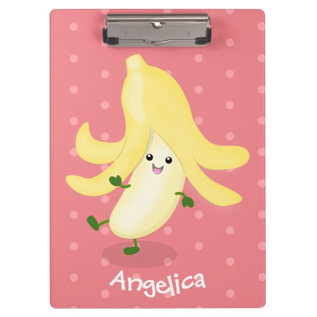 Porte-bloc Caricature sur la banane de Cute kawaii (Devant)
