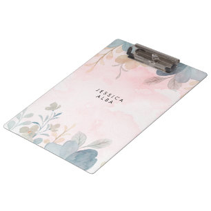 Porte-bloc Carnet à spirale fleurie personnalisé