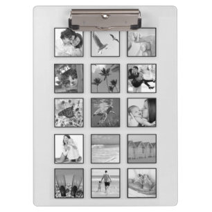 Porte-bloc Carré filtré noir et blanc Collage photo personnal